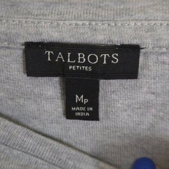 Talbots Boat Neck Long Sleeve Gray Sequined Deer Jersey Size Mp - Picture 5 of 6